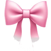 light pink bow sticker