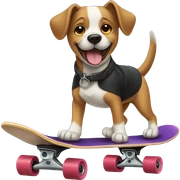 Perro andando en skate sticker