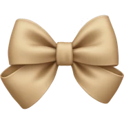 Beige bow sticker