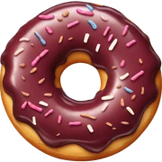 Burgundy donut sticker