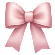light pink ribbon bow sticker