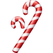 Candy cane sticker
