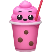 Pink boba sticker