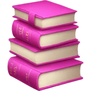pink stack of books sticker