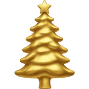 gold christmas tree sticker