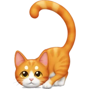 Orange cat sticker