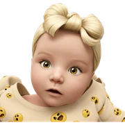 blonde girl portrait staring back sticker