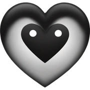 black heart  sticker