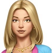 blonde girl with star necklace sticker
