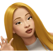 blonde girl with long hair sticker