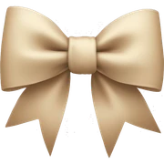 beige bow sticker