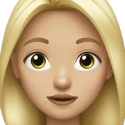 girl with Blue/green eyes, straight blond Hair and light Skin Holding a pomeraniN  sticker