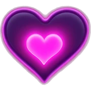 heart glowing neon  sticker