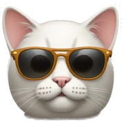 Cat with sunglasses sticker