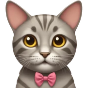 Cat with a bow sticker