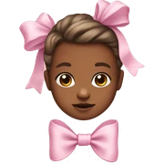 Baby pink bow sticker
