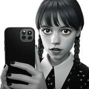 girl with phone in hand sticker