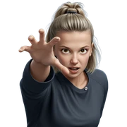 realistic portrait of girl sticker