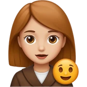 Girl brown sticker