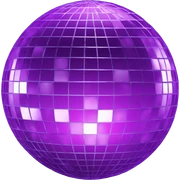 purple disco ball sticker