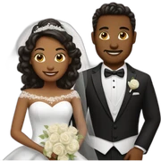 bride and groom sticker