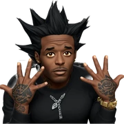 dark skin male with tattoos sticker