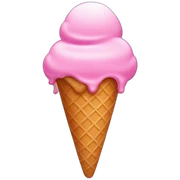 pink ice cream sticker
