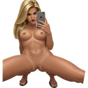 blonde girl taking mirror selfie sticker