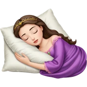 sleeping beauty brunette white girl with a silk pillow sticker