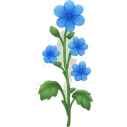 Blue flowers sticker