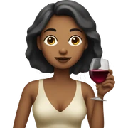 Woman drinking wine sticker