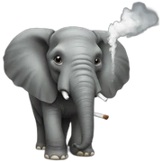 Elephant smoking sticker