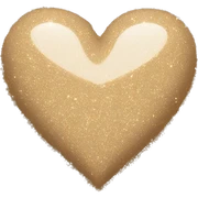 Beige glitter heart sticker