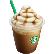 Starbuck ice coffee with ice cubes sticker