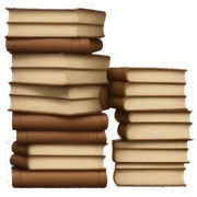 stack of brown books sticker