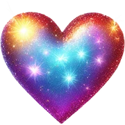 Sparkly heart sticker