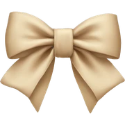 Beige bow sticker