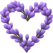 Lavender heart sticker