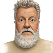 old man with blue eyes sticker