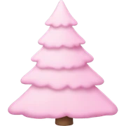 Light pink Christmas tree sticker