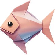 origami fish sticker