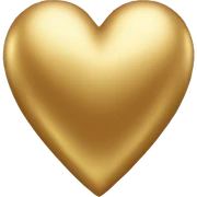 Gold heart sticker