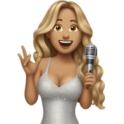 Mariah Carey singing ￼ sticker