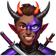 Demon-Horned Warrior sticker