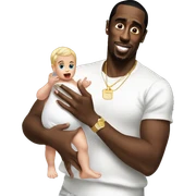 P diddy holding baby oil sticker
