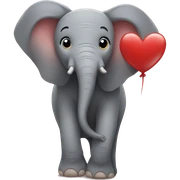 Elephant in love sticker