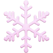 Pastel pink snowflake sticker