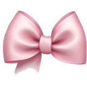 light pink ribbon bow sticker