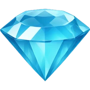 Sky blue diamond sticker