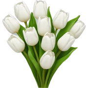 white tulip bouquet  sticker